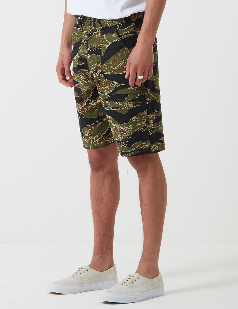 Stan Ray Fatigue Shorts (Ripstop) - Green Tiger Camo