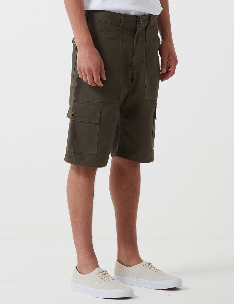 Stan Ray 6 Pocket Cargo Shorts (Loose) - Olive Green