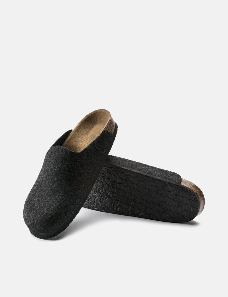 Birkenstock Amsterdam Felt Slipper (Regular) - Anthracite Grey