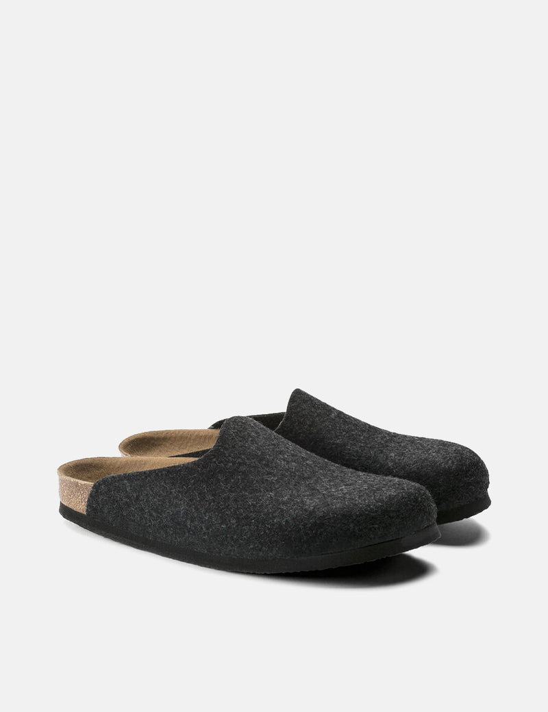 Birkenstock Amsterdam Felt Slipper (Regular) - Gris anthracite