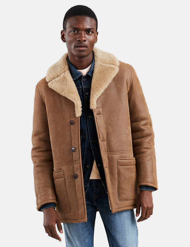 Manteau Ranch en Shearling Levis Made & Crafted - Bone Brown