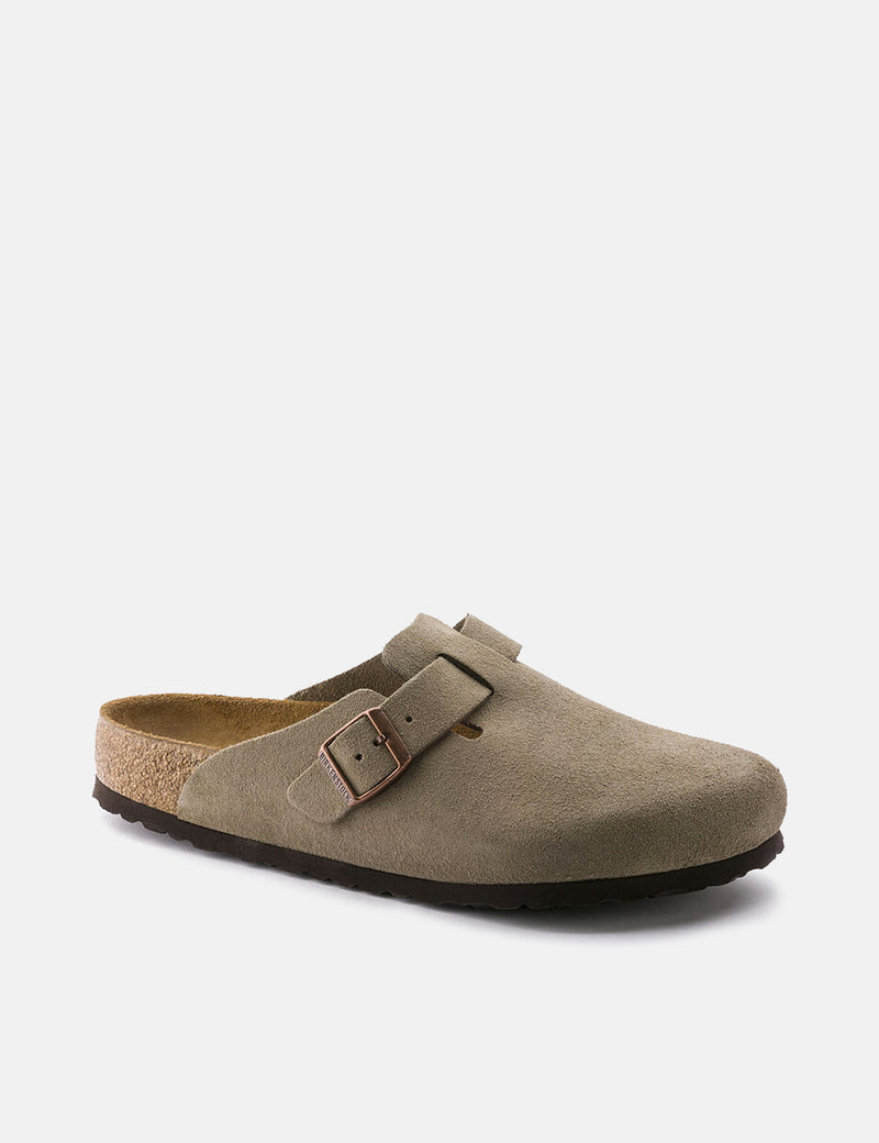 Womens Birkenstock Boston Suede (Narrow) - Taupe I URBAN EXCESS