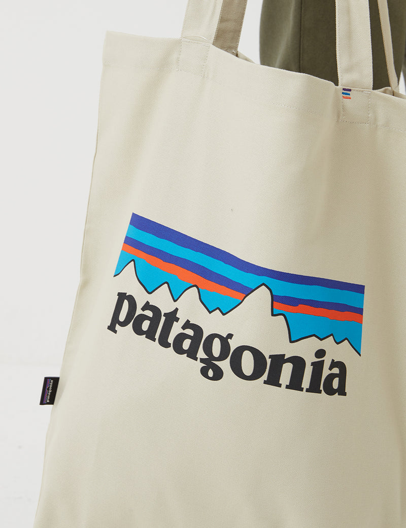 Patagonia P-6 Logo Market Tote Bag - Bleached Stone