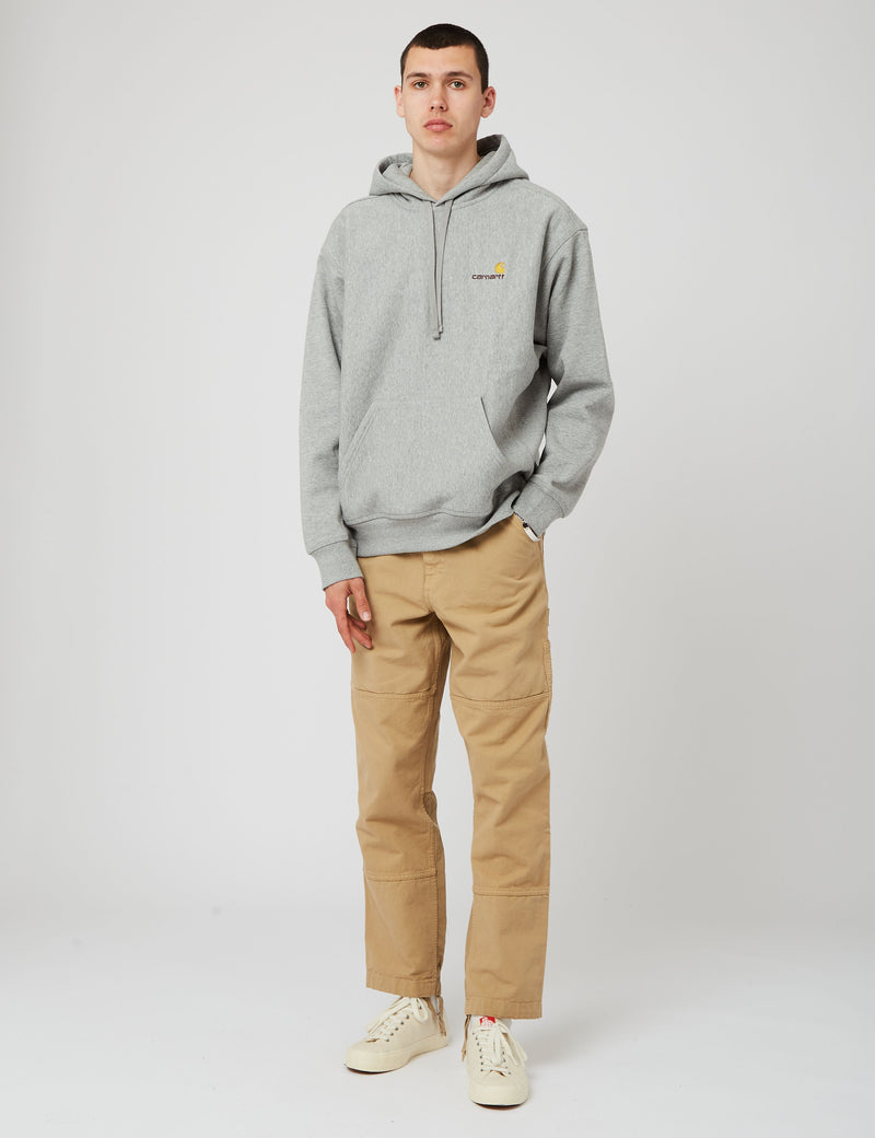 Sweat à capuche Carhartt-WIP American Script - Grey Heather