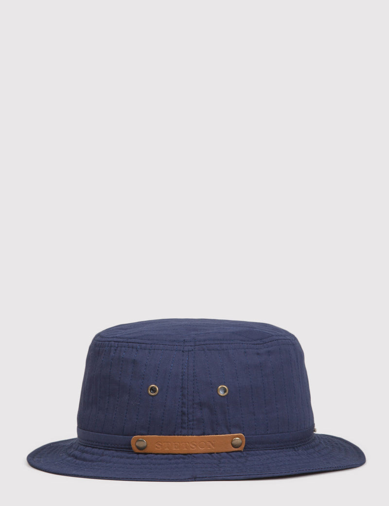Stetson Mason Cotton Bucket Hat - Navy
