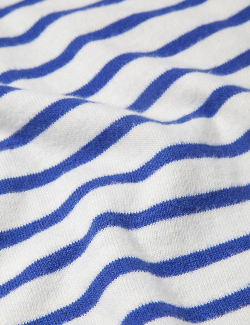Wood Wood Harrison Breton Stripe Top - Navy/White
