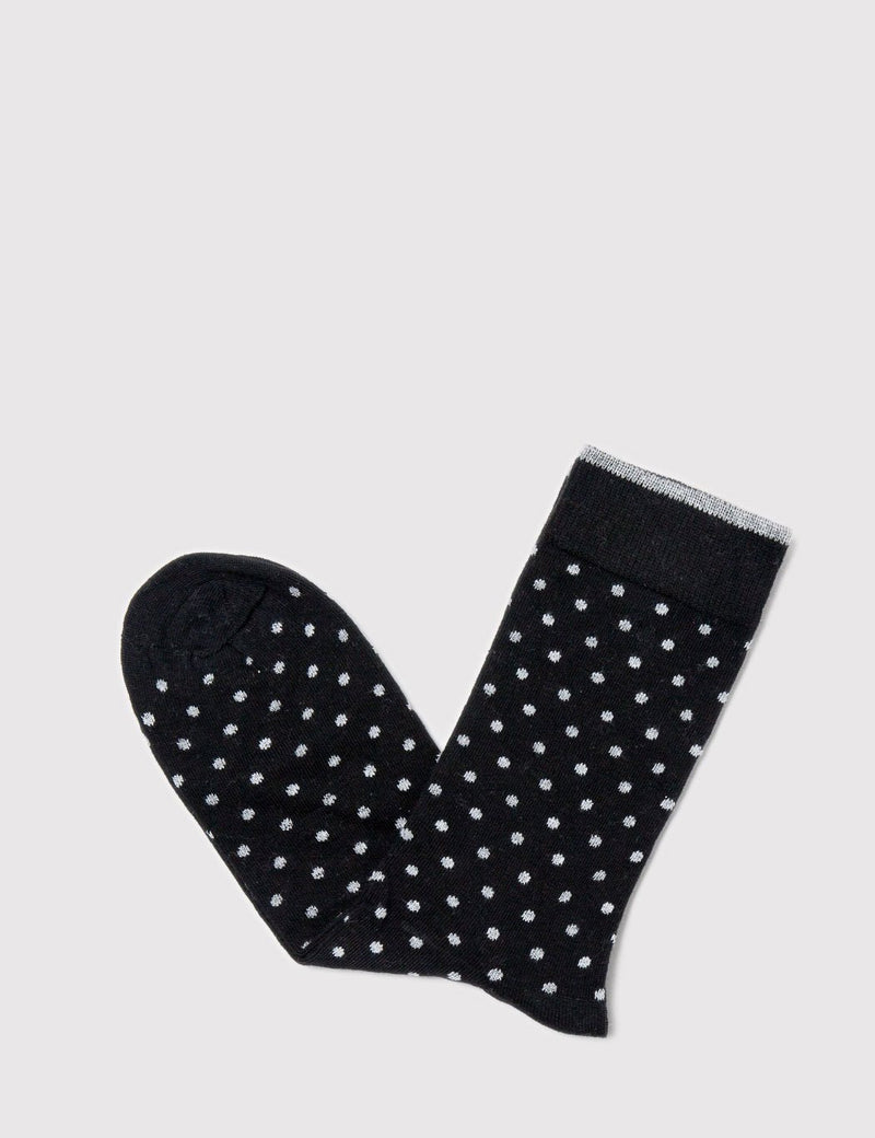 Democratique Originals Polkadot Socks - Black/Grey Marl - Article