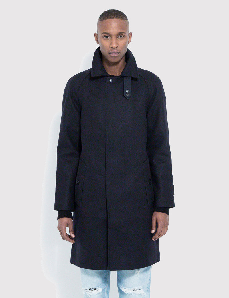 Trench-coat en laine Soulland Boge - Navy Blue