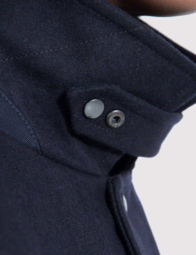 Trench-coat en laine Soulland Boge - Navy Blue