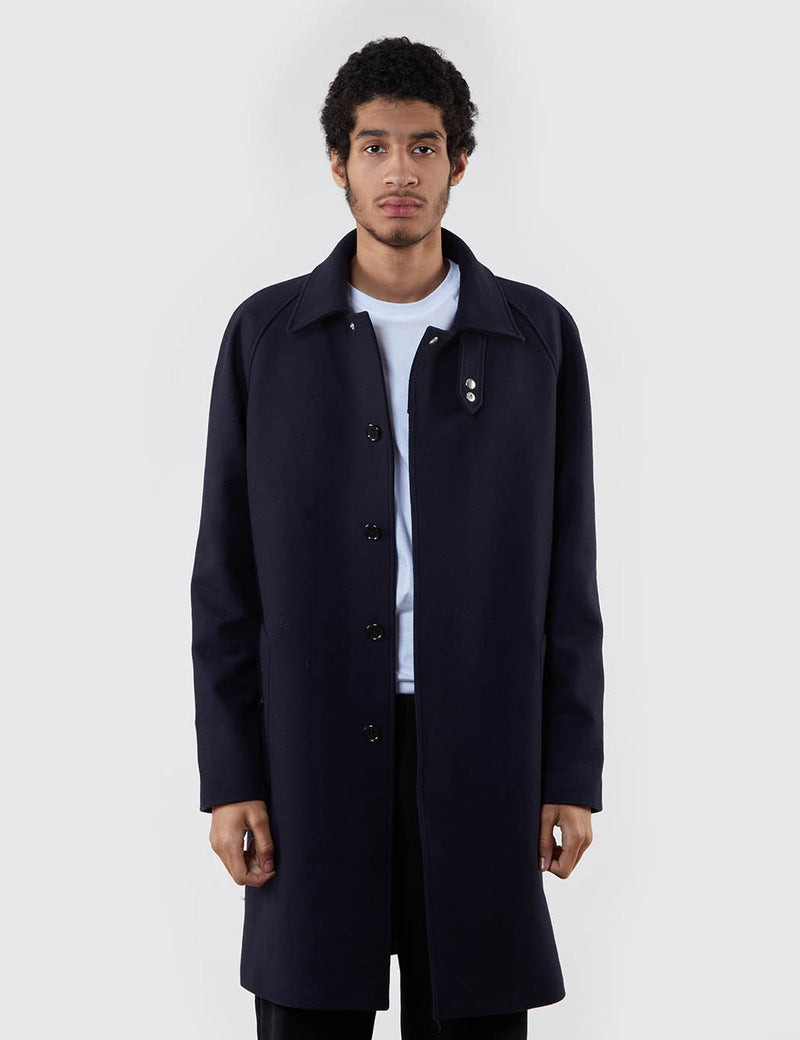 Trench-coat en laine Soulland Boge - Navy Blue