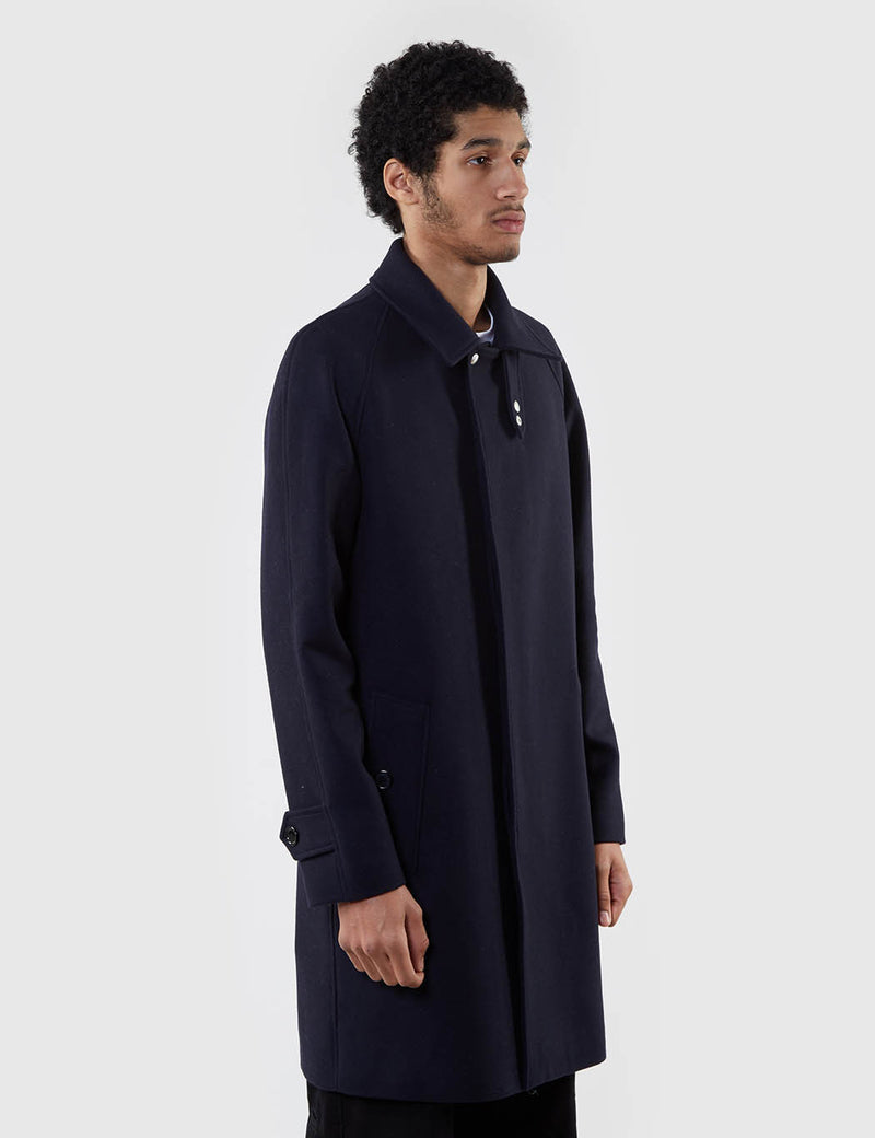 Trench-coat en laine Soulland Boge - Navy Blue