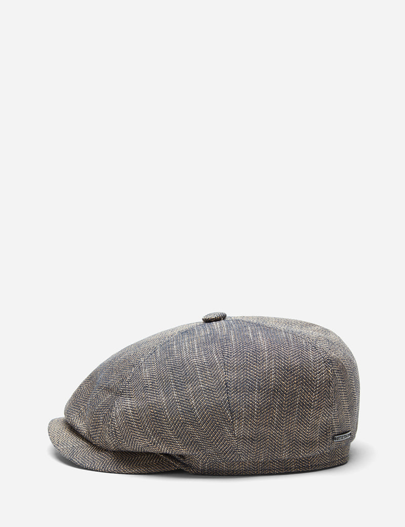Stetson Harwinton Flat Cap (Linen) - Mottled Dunkel Beige