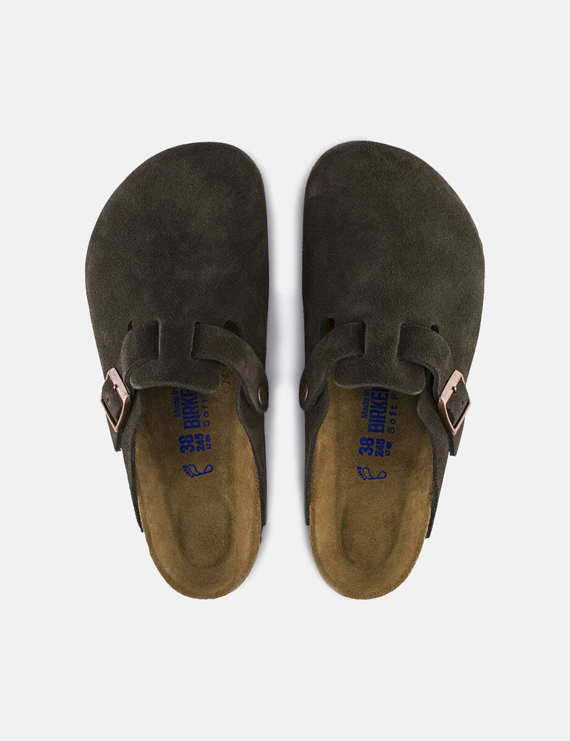 Birkenstockボストンスエードレザー-モカブラウンURBAN EXCESS。