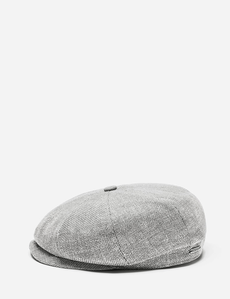 Stetson Hatteras Ellington Newsboy Cap (Silk/Wool) - Mottled Grey