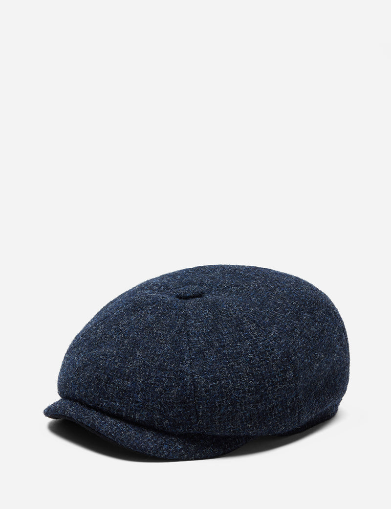 Casquette Gavroche Stetson Hatteras Cross Hatch (Laine) - Bleu