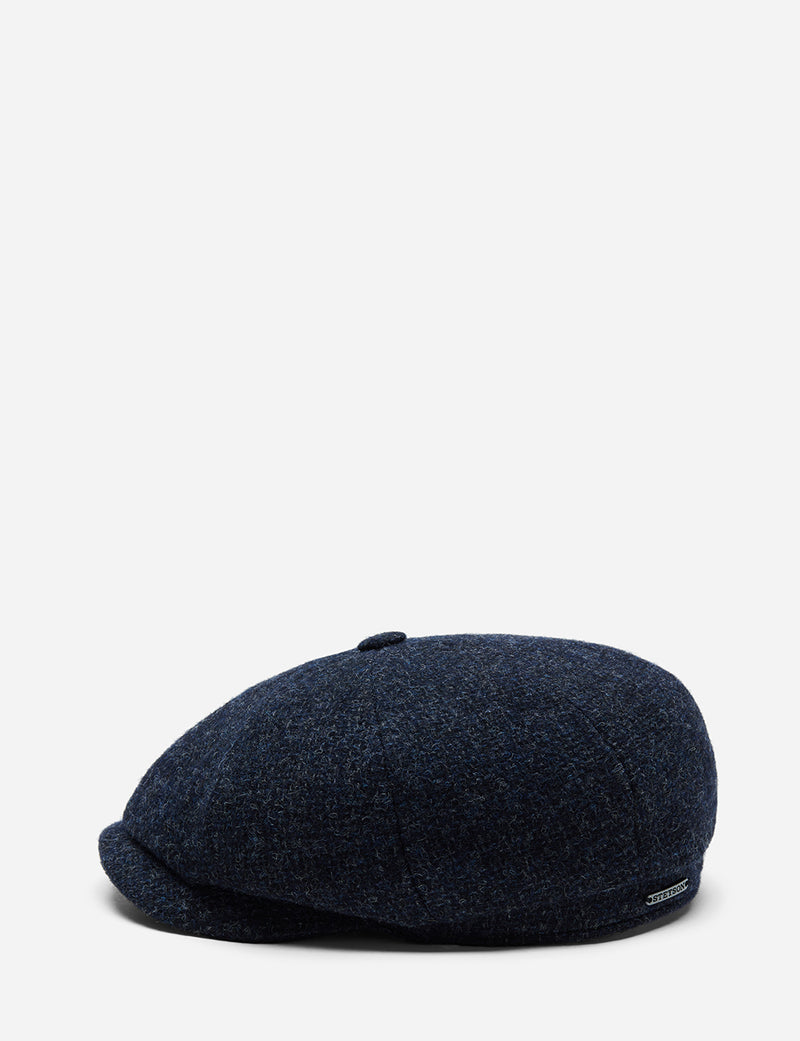 Casquette Gavroche Stetson Hatteras Cross Hatch (Laine) - Bleu