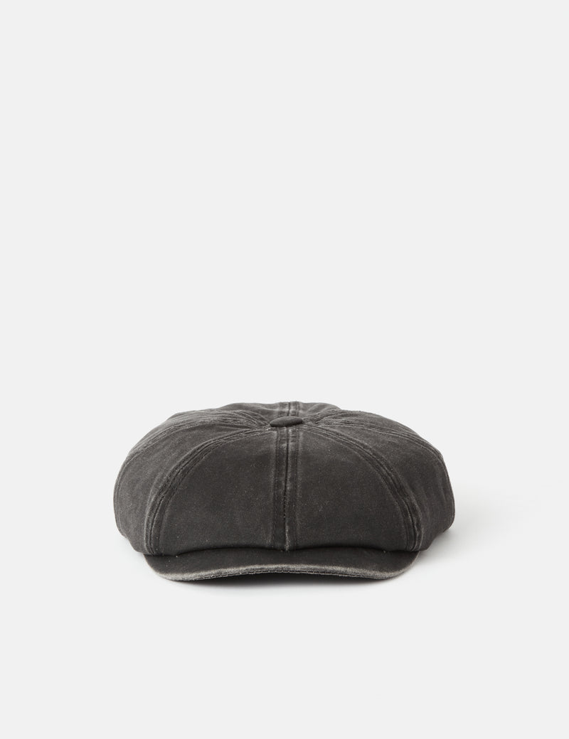 Stetson Hatteras Newsboy Cap (Old Cotton) - Black