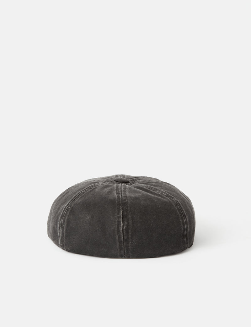 Stetson Hatteras Newsboy Cap (Old Cotton) - Black