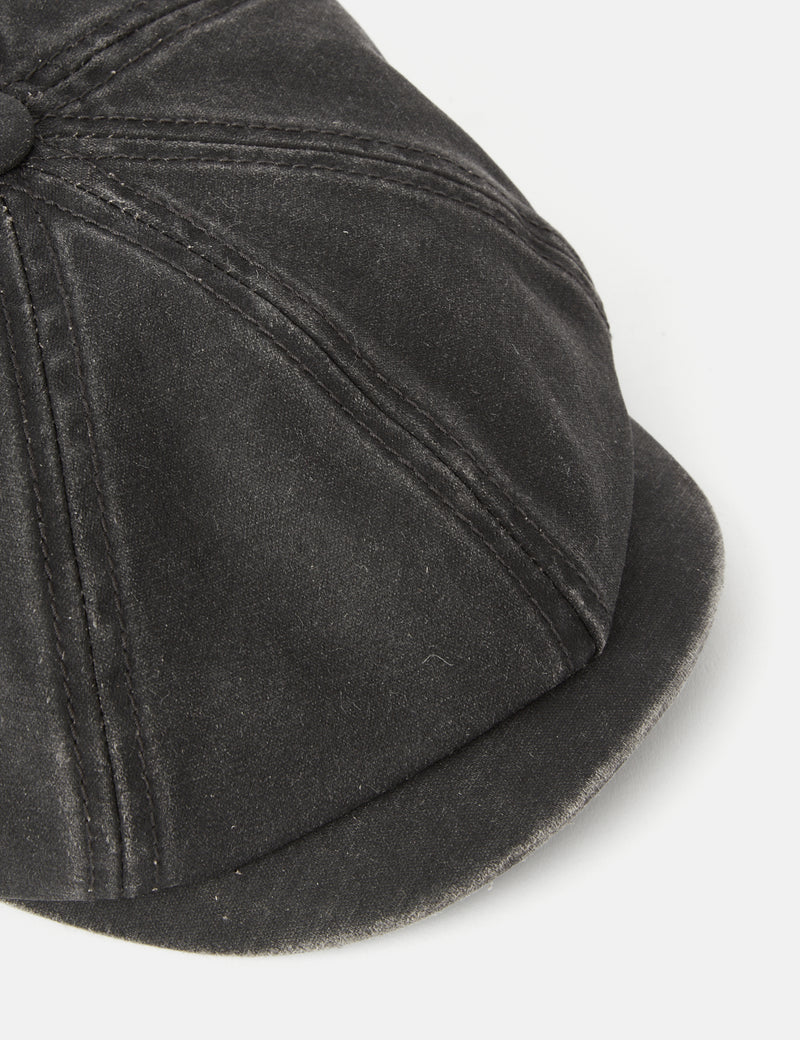 Stetson Hatteras Newsboy Cap (Old Cotton) - Black