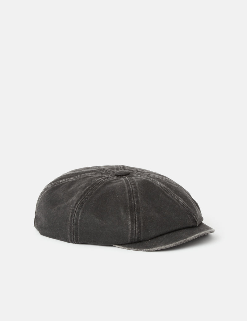 Stetson Hatteras Newsboy Cap (Old Cotton) - Black