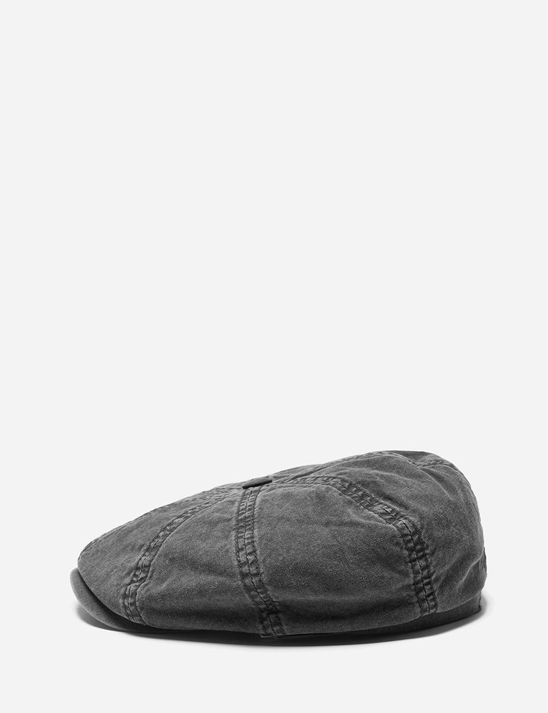 Stetson Hatteras Delave Organic Cotton Newsboy Cap - Black