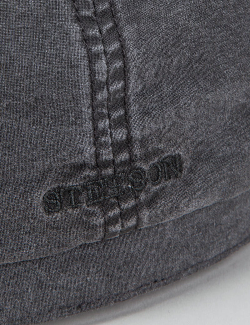 Stetson Hatteras Delave Organic Cotton Newsboy Cap - Black