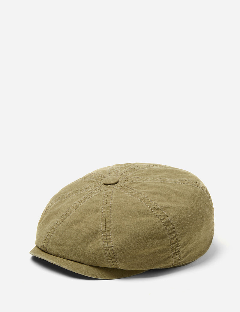 Stetson Hatteras Cotton Newsboy Cap (Cotton) - Olive Green