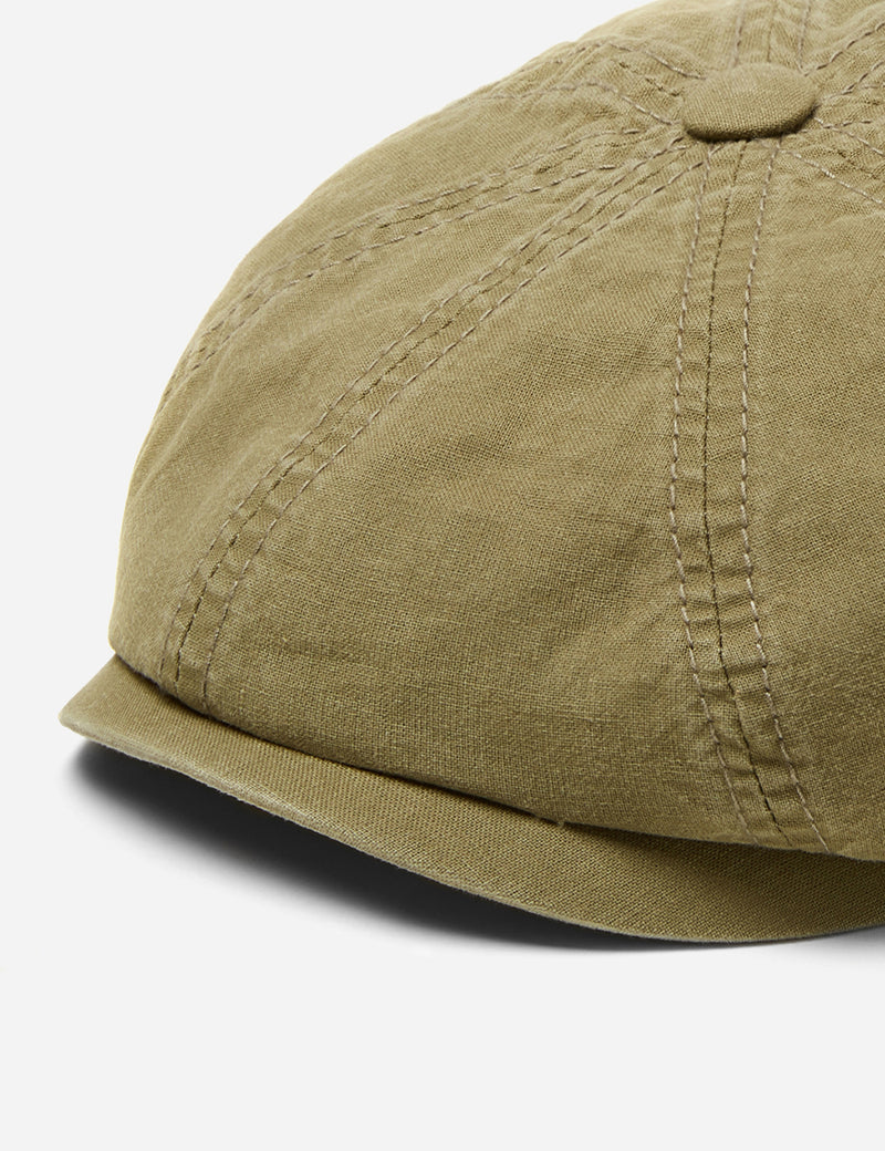 Stetson Hatteras Cotton Newsboy Cap (Cotton) - Olive Green