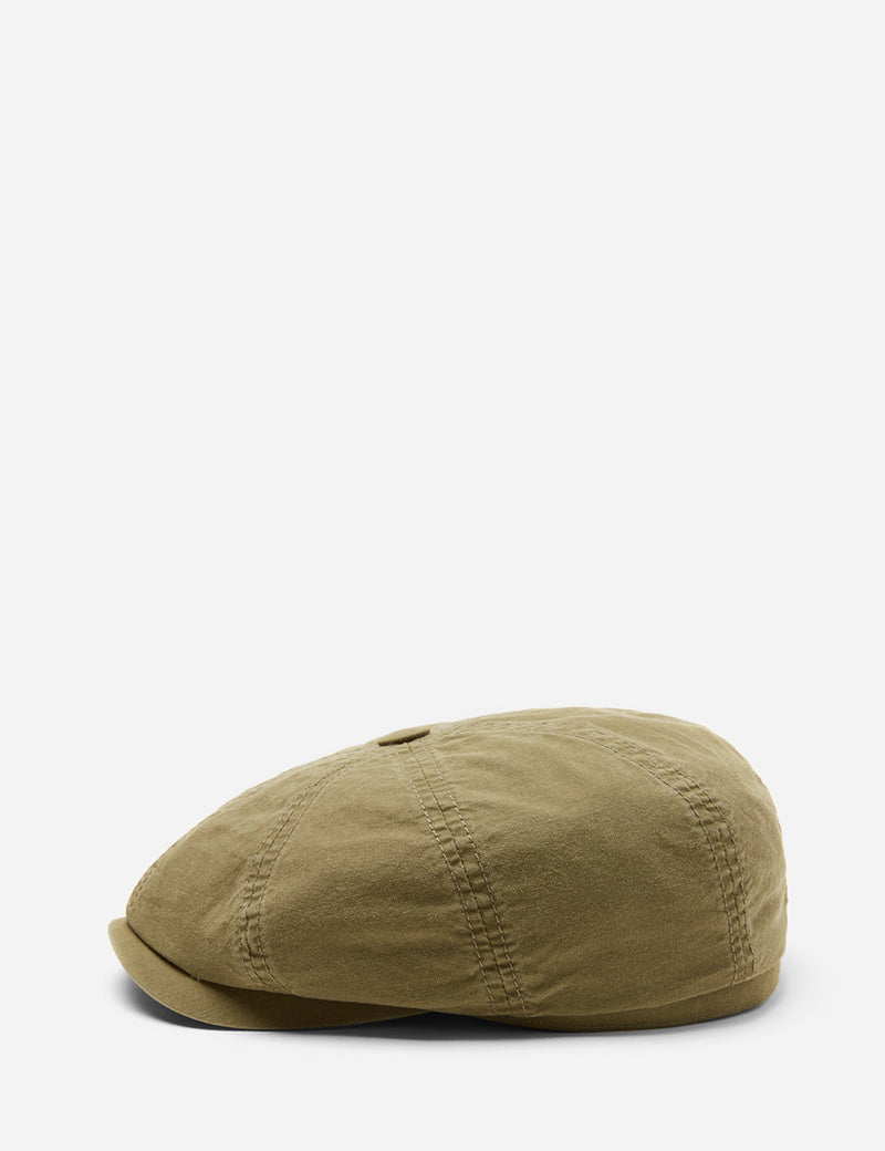 Stetson Hatteras Cotton Newsboy Cap (Cotton) - Olive Green
