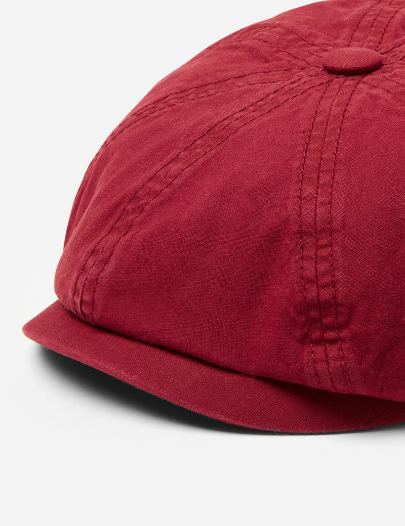 Stetson Hatteras Cotton Newsboy Cap (Cotton) - Red