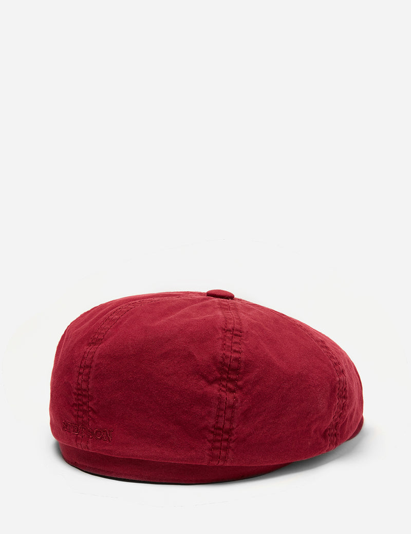 Stetson Hatteras Cotton Newsboy Cap (Cotton) - Red
