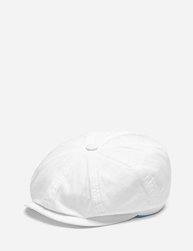 Stetson Hatteras Dyed Newsboy Cap (Cotton) - Cream White