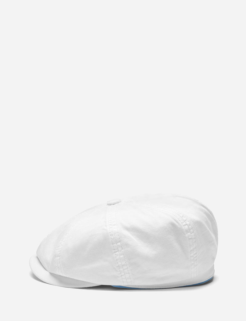 Stetson Hatteras Dyed Newsboy Cap (Cotton) - Cream White