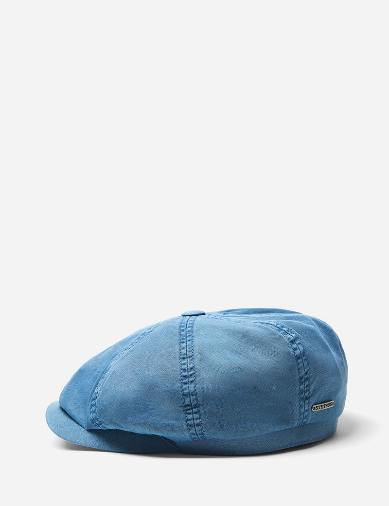 Stetson Hatteras Overdye Newsboy Cap (Cotton) - Blue