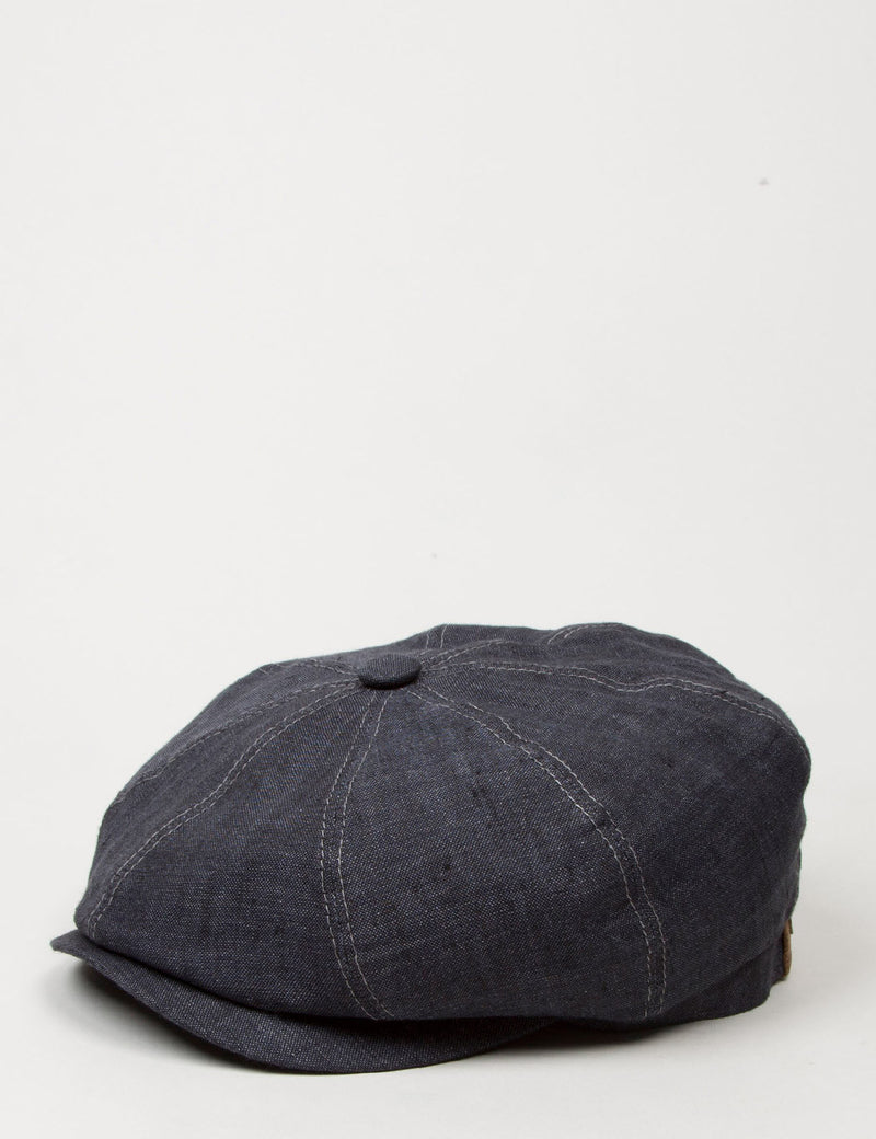 Stetson Hatteras Newsboy Cap (Linen) - Dark Indigo