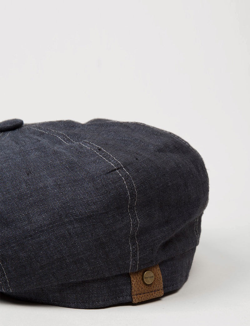 Stetson Hatteras Newsboy Cap (Linen) - Dark Indigo