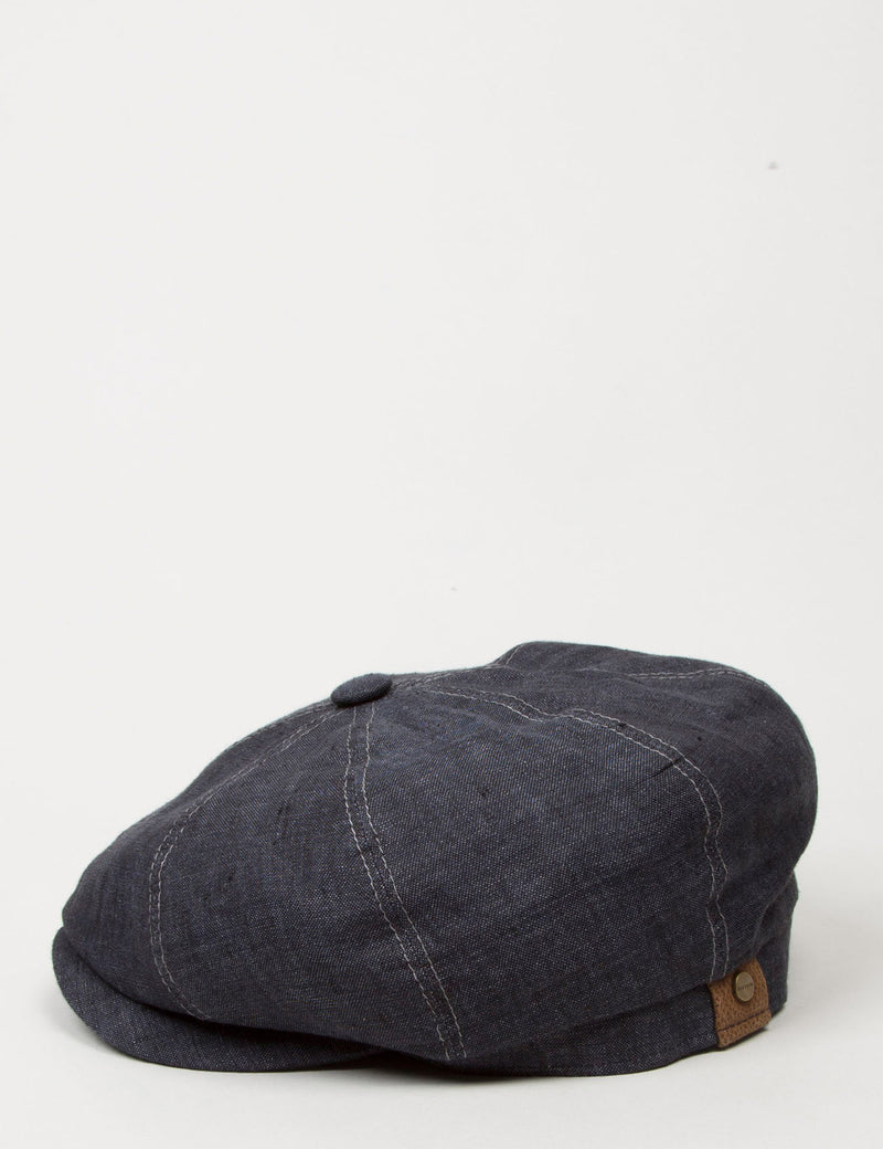 Stetson Hatteras Newsboy Cap (Linen) - Dark Indigo