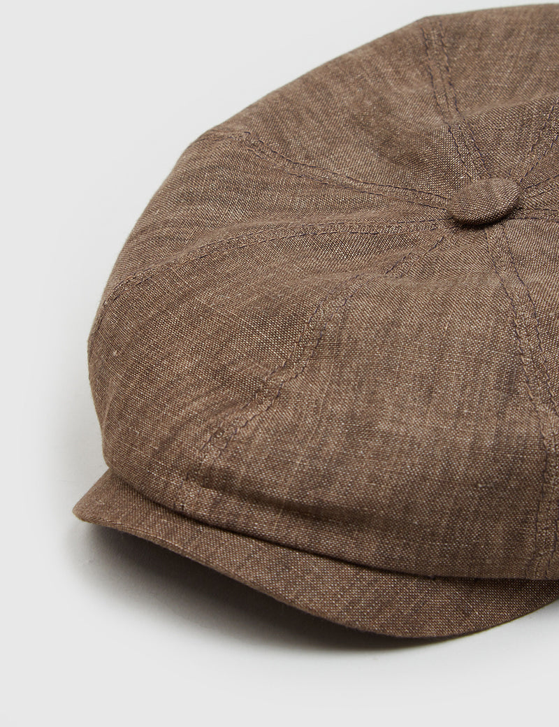 Stetson Hatteras Newsboy Cap (Linen) - Brown