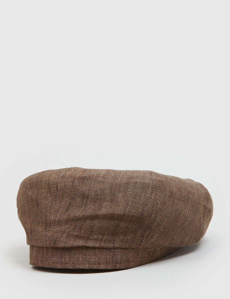Stetson Hatteras Newsboy Cap (Linen) - Brown