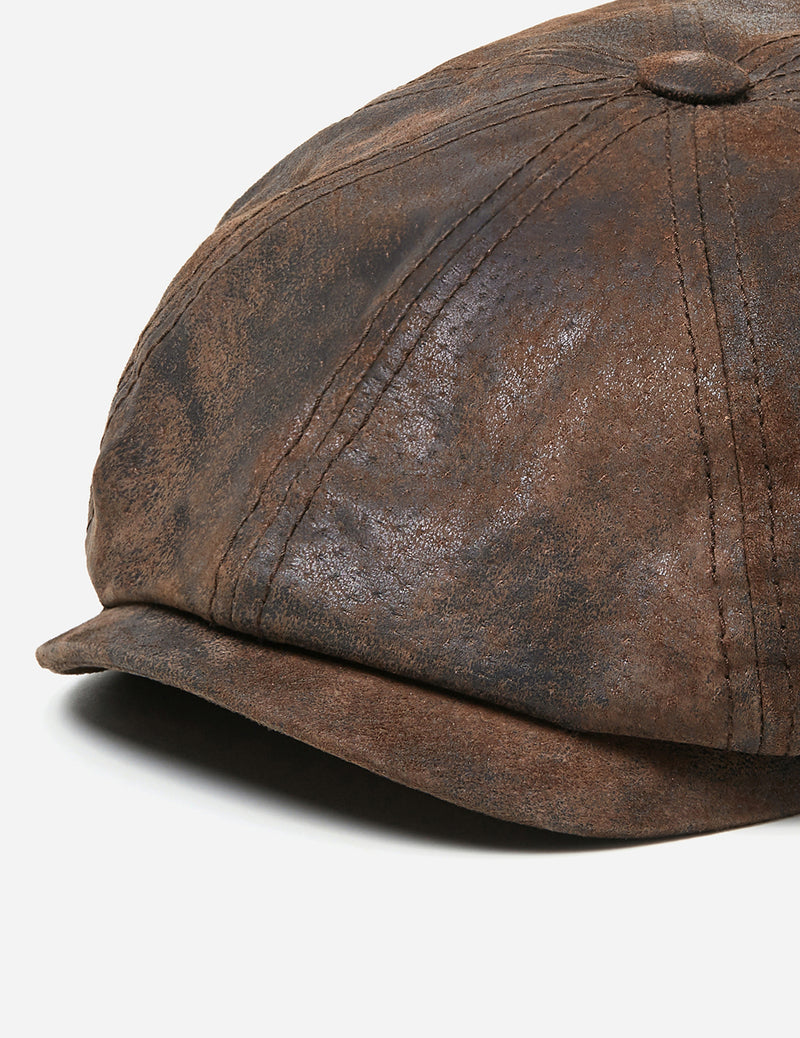 Casquette Gavroche Stetson Hatteras (Pigskin) - Dark Brown