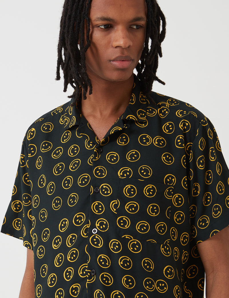 Stan Ray Smiley Batik Shirt - Black
