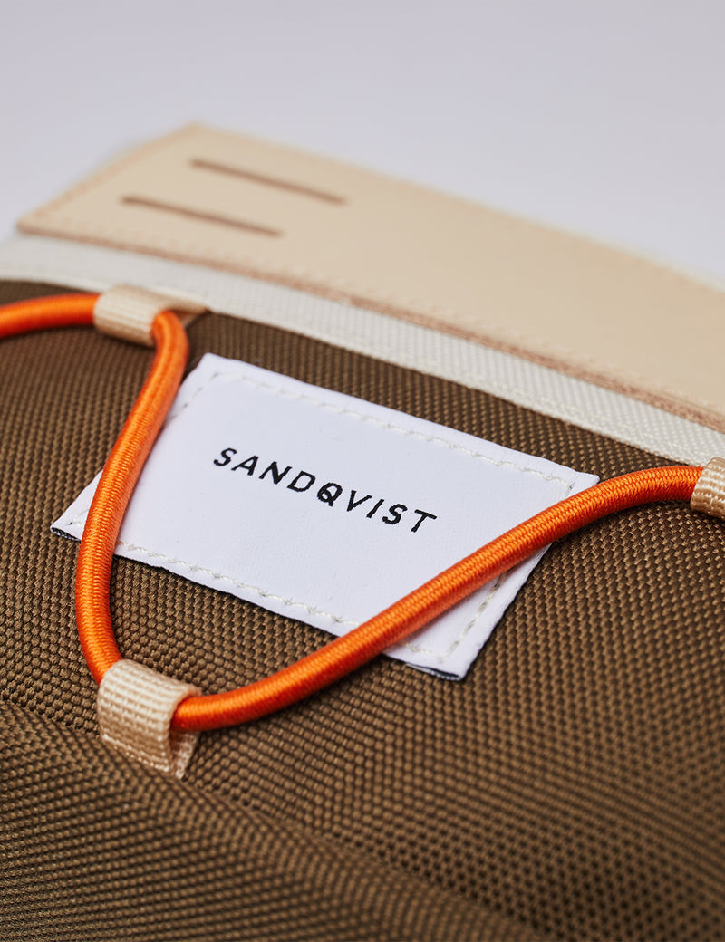 Sandqvist Douglas Shoulder Bag - Sand/Olive/Natural Leather