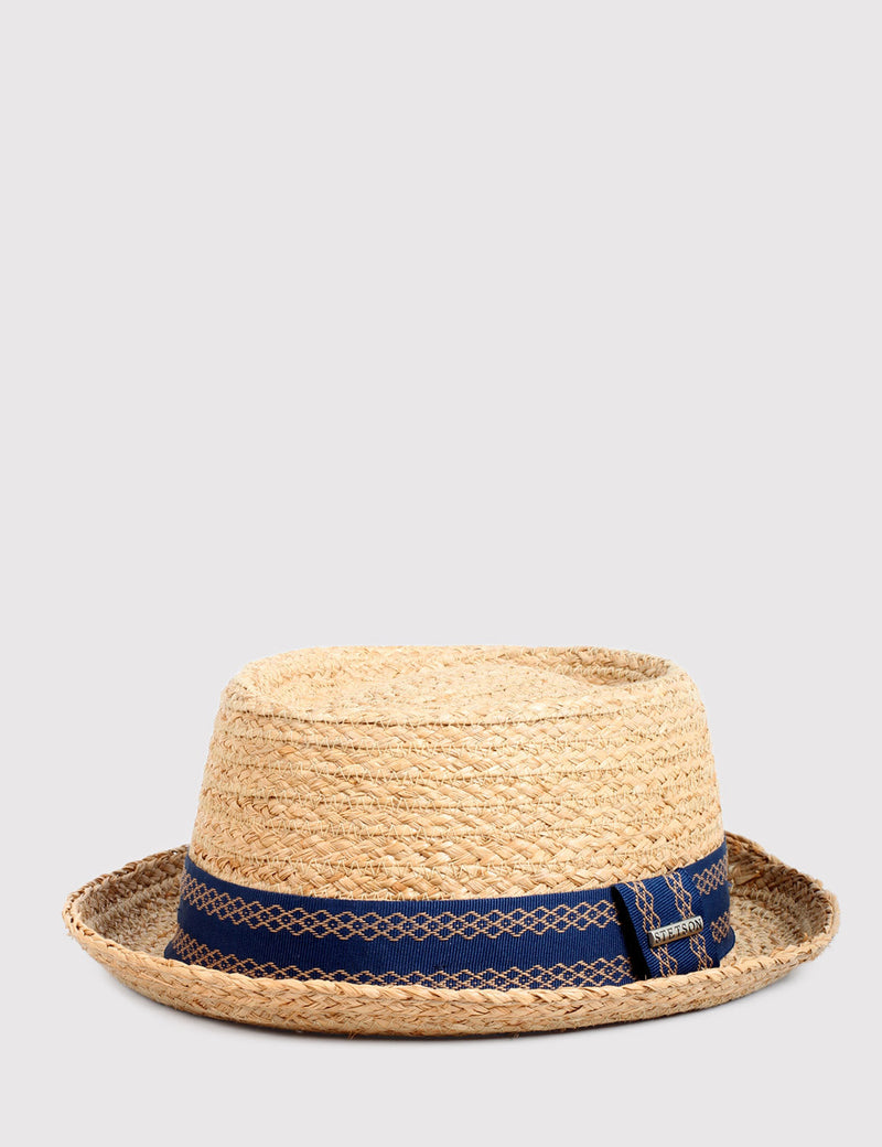 Stetson Farrell Raffia Straw Hat - Natural