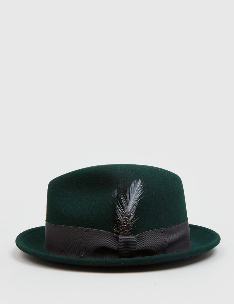 Bailey Tino Felt Crushable Trilby Hat (Wool) - Hemlock Green