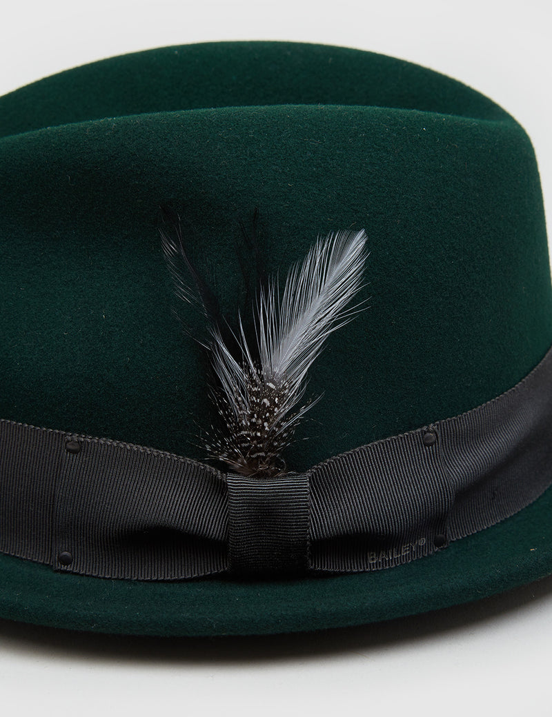 Bailey Tino Felt Crushable Trilby Hat (Wool) - Hemlock Green