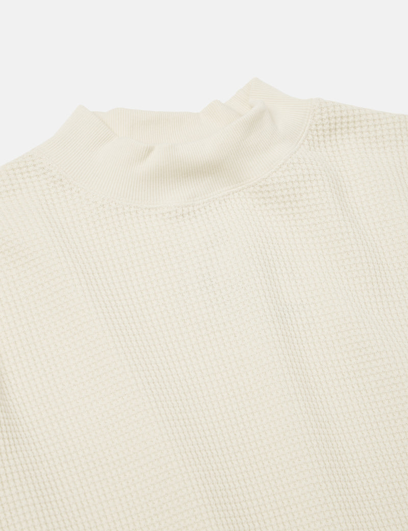 Manastash Heavy Snug Mock Neck Cardigan - Natural