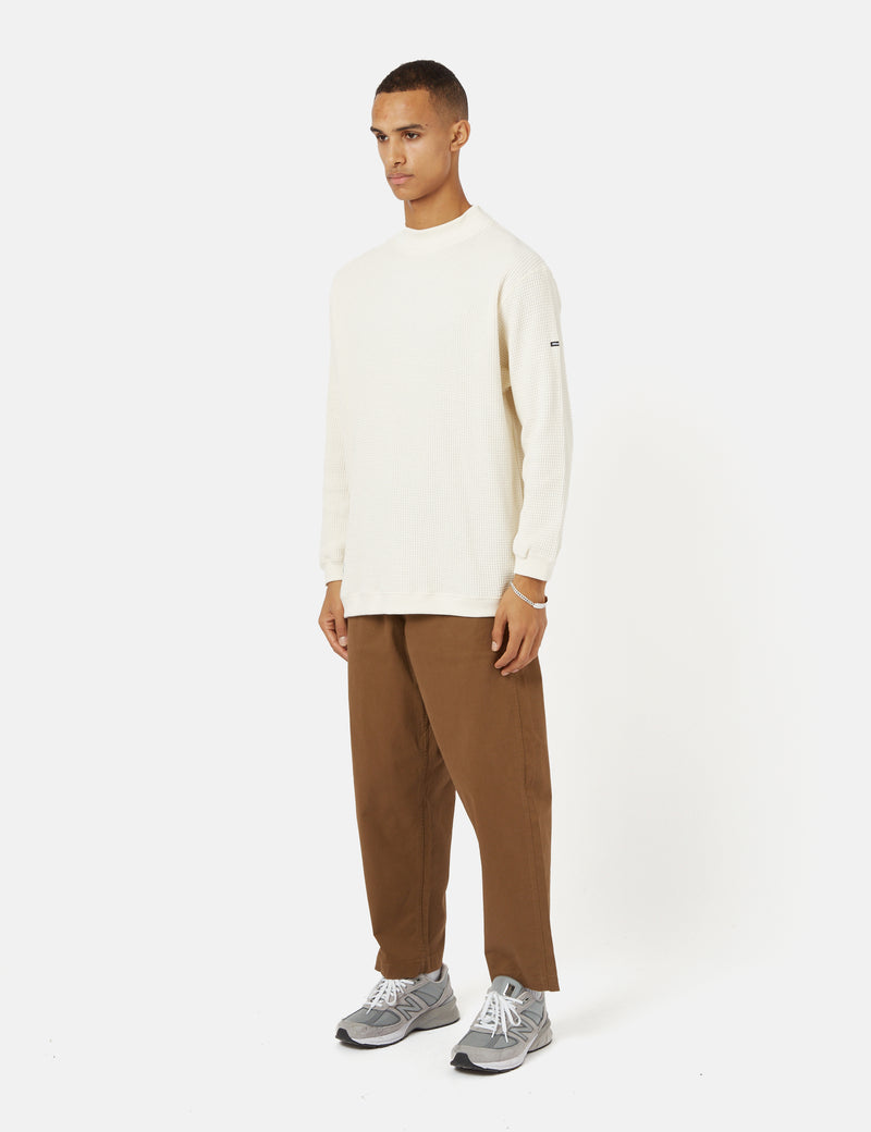Manastash Heavy Snug Mock Neck Cardigan - Natural