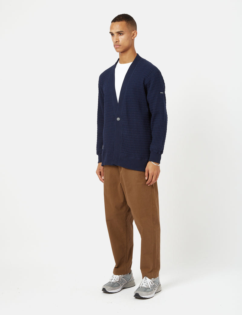 Manastash Snug Thermal Cardigan - Navy Blue