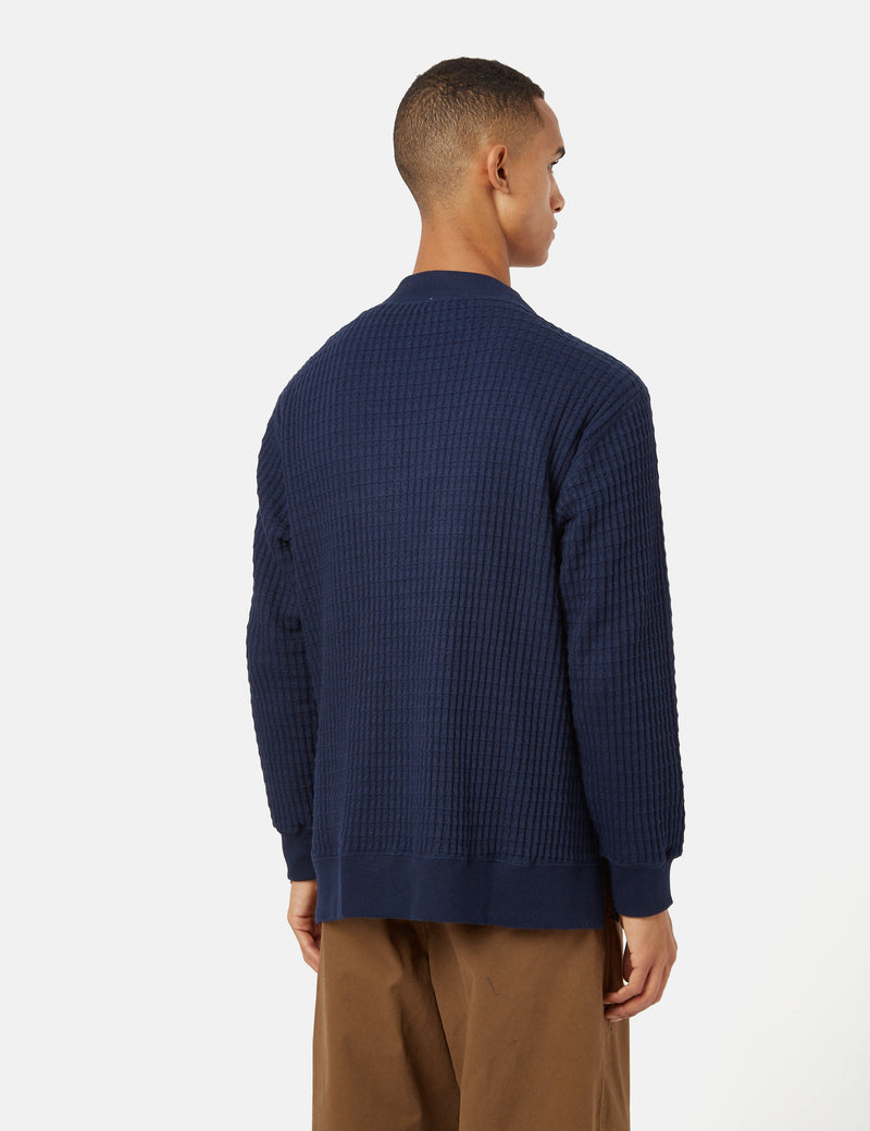 Manastash Snug Thermal Cardigan - Navy Blue