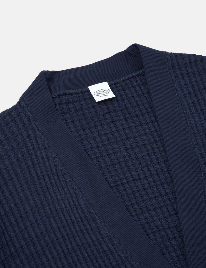 Manastash Snug Thermal Cardigan - Navy Blue